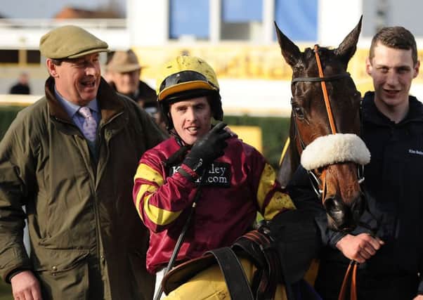 Kim Bailey, pictured left, is plotting further Wetherby success following the win of the now retired Harry Topper at the track five years ago.