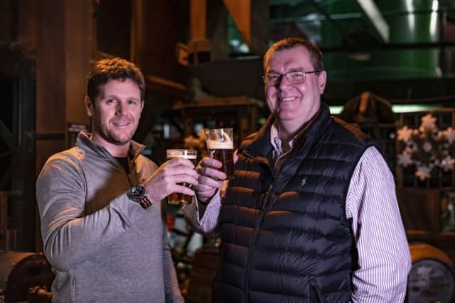 Black Sheep Brewery Managing Director Rob Theakston (left) and Black Sheep Brewery Chairman Andy Slee (right)