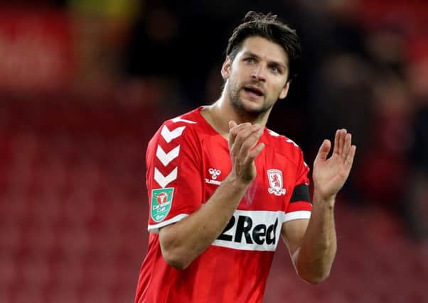Middlesbrough's captain George Friend netted the only goal of the game against Reading (Picture: Richard Sellers/PA Wire).