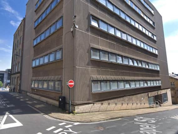 Olicana House in Bradford, where Absolute Living Developments asked buy-to-let investors for completion payments, despite flats not having been finished, an investigation found. Photo: Google