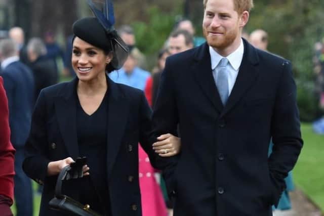The Duchess of Sussex and the Duke of Sussex arriving to attend the Christmas Day morning church service at St Mary Magdalene Church in Sandringham, Norfolk. Picture: Joe Giddens/PA Wire
