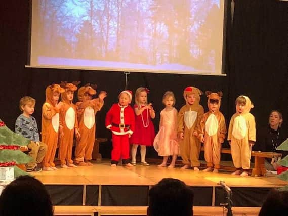 Festive boost: Brackenfield nursery pupils in this years nativity production.