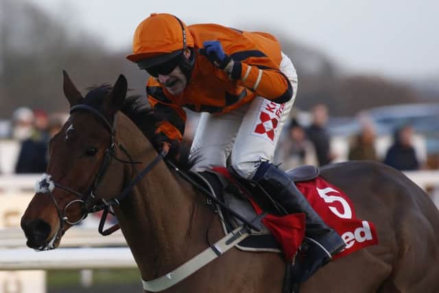 Thistlecrack, pictured winning the 2016 King George VI Chase under Tom Scudamore, will head straight to the Cheltneham Gold Cup according to owner John Snook.