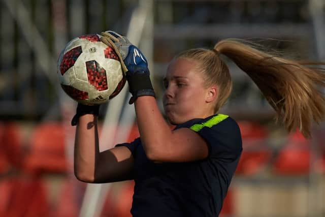 England hopeful: Goalkeeper Ellie Roebuck. Picture: Gonzalo Arroyo Moreno/Getty Images