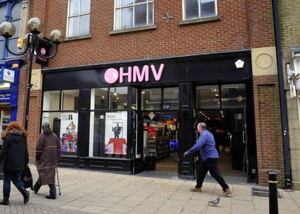 130823a  Scarborough HMV shop, on Westborough. Due to close in econd round of 40 store closures. Photo by Andrew Higgins