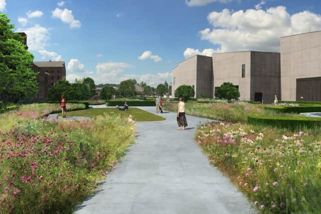 Artist's impression of the Hepworth Wakefield Riverside Garden.Picture: Tom Stuart Smith and The Hepworth