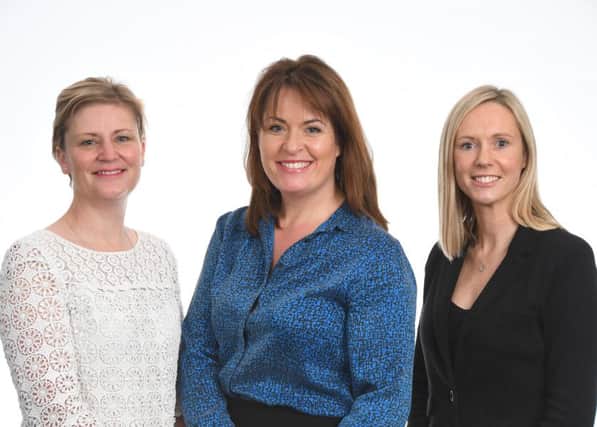 (From left) Tiggy Clifford, Partner at Torque Law, Creased
Puddle founder  Caroline Turner and Emma Whiting, partner at Torque Law Picture: David Harrison)