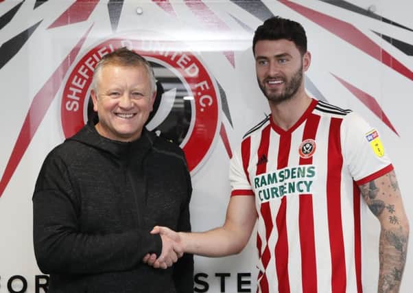 Gary Madine signs on loan for the rest of the season for Sheffield United  at Bramall Lane Stadium (Pictures: Simon Bellis/Sportimage)