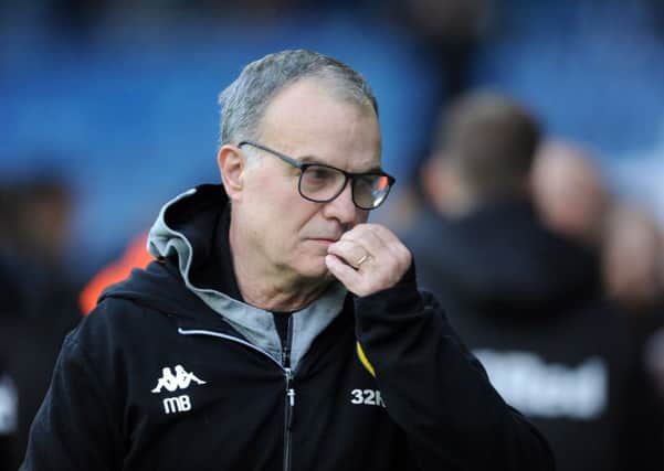 Leeds United's head coach Marcelo Bielsa has much to ponder ahead of Friday night's home game with Derby County (Picture: Tony Johnson).