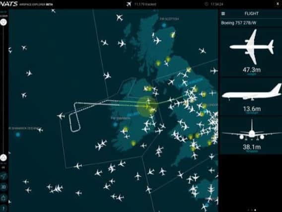 The plane's movements over Ireland and the Atlantic appeared on tracking apps
