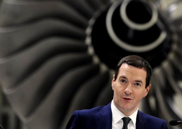 The Chancellor of the Exchequer George Osborne at AMRC in Sheffield where he signed the  Northern Powerhouse  gainshare agreement which will see the city region rewarded for generating economic growth with up to £30 million of extra money every year for the next 30 years and a Sheffield city region combined authority with its own elected mayor.  2 October 2015.  Picture Bruce Rollinson