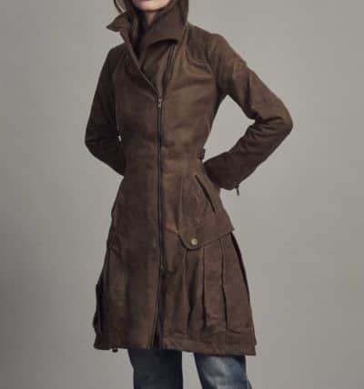 Gia wax cotton coat in Tan, Â£495, by Archie Foal.