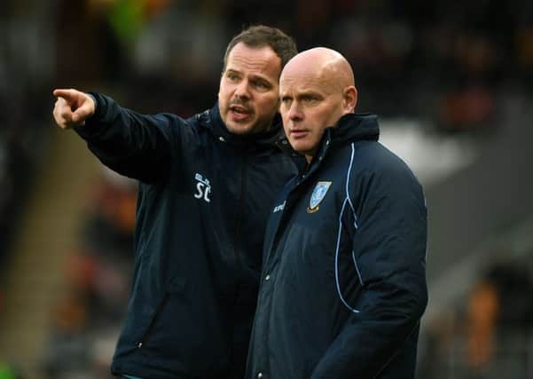 WE GO AGAIN: Sheffield Wednesday's Steve Agnew, right, and Steve Clemence. 
Picture: Jonathan Gawthorpe
.