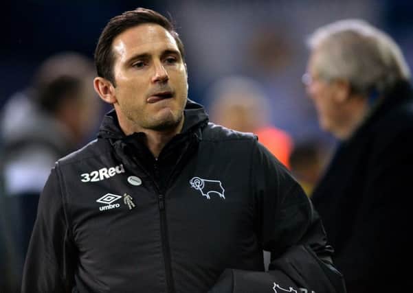 Derby County manager Frank Lampard pictured at Elland Road last Friday (Picture: Bruce Rollinson).