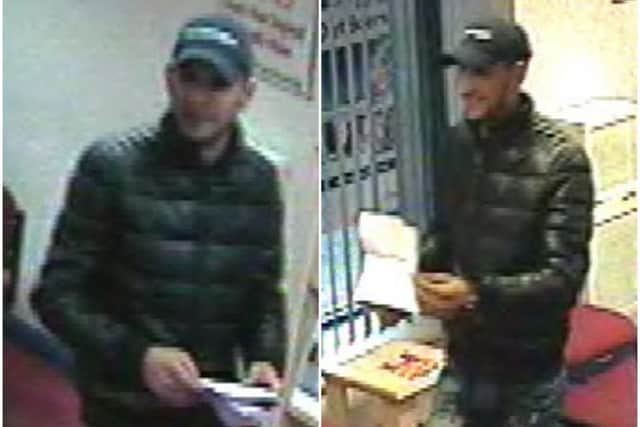 Police want to speak to this man after an attempted burglary at a Skipton hair salon.