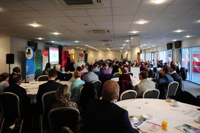 Breakfast conference on Brexit at the New York Stadium, Rotherham.. .17th January 2019.Picture by Simon Hulme