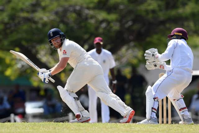 Pencilled in:  Jonny Bairstow in action against the West Indies Board XI. Picture: Shaun Botterill/Getty Images