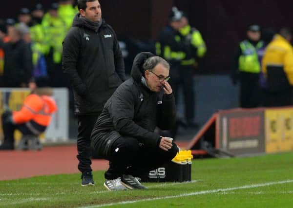 IN THE FRAME: Leeds United head coach, Marcelo Bielsa, pictured during the 2-1 defeat at Stoke City on Saturday.  Picture: Bruce Rollinson
