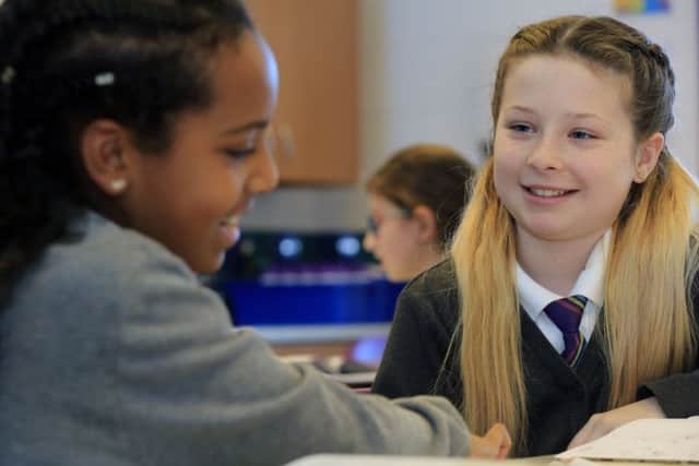 Primary school pupils from Arbourthorne Primary School are being taught Latin to help improve literacy standards. The initiative is being supported by Classics teachers from Sheffield High School for Girls. Pictured is pupil Taylor Granger, 11. Picture: Chris Etchells