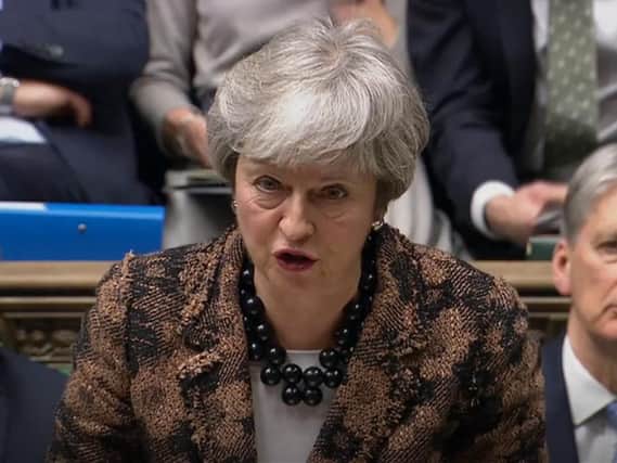 Theresa May delivers the statement to the House of Commons today (Monday). Picture: PA Wire.