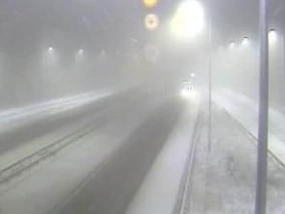 Snow has fallen on the M62 PIC: Highways England