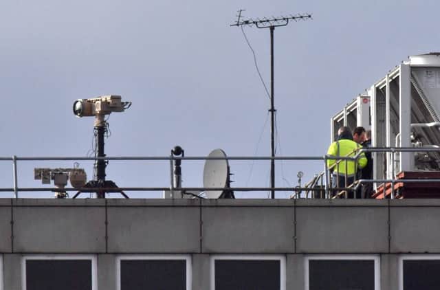Library image of counter drone equipment deployed on a rooftop Photo: John Stillwell/PA Wire