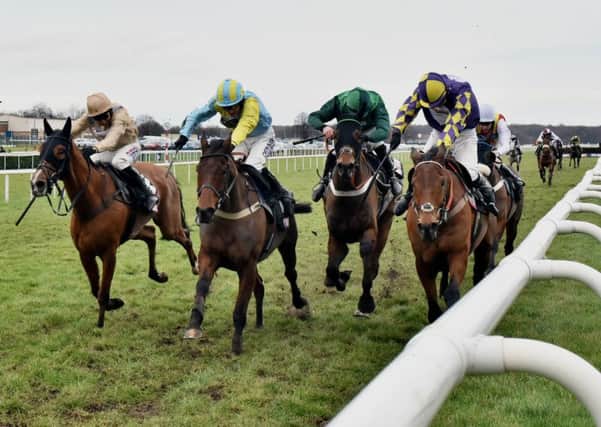 Warriors Tale, right, was narrowly beaten in last year's Sky Bet Chase by Wakanda (second left) who was powered to victory by Henry Brooke.