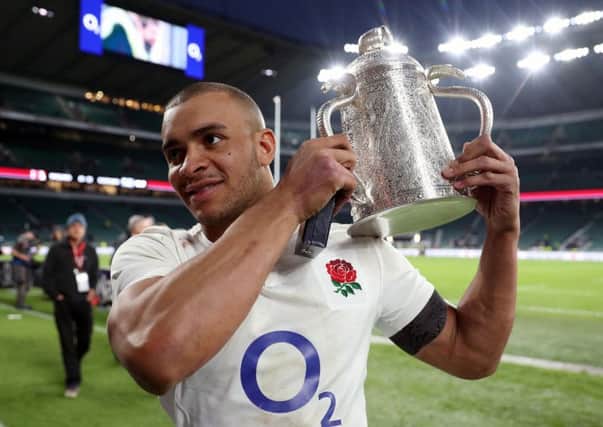 England's Jonathan Joseph, pictured celebrating with the Calcutta Cup at Twickenham in 2017 Ppicture: David Davies/PA Wire).