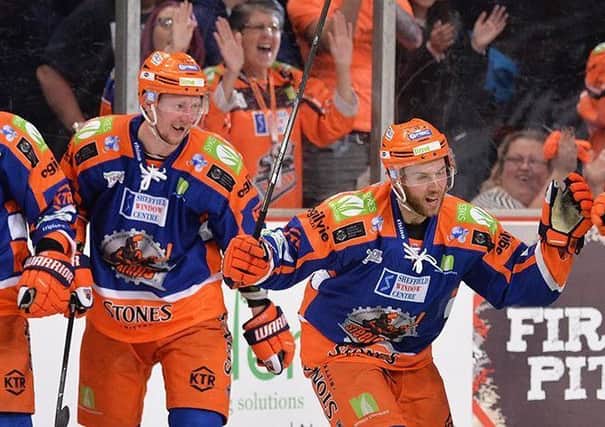 PARTNERS: Sheffield Steelers' defencemen Davey Philips, left, and Ben O'Connor could be playing alongside one another again this weekend.
 Picture: Dean Woolley