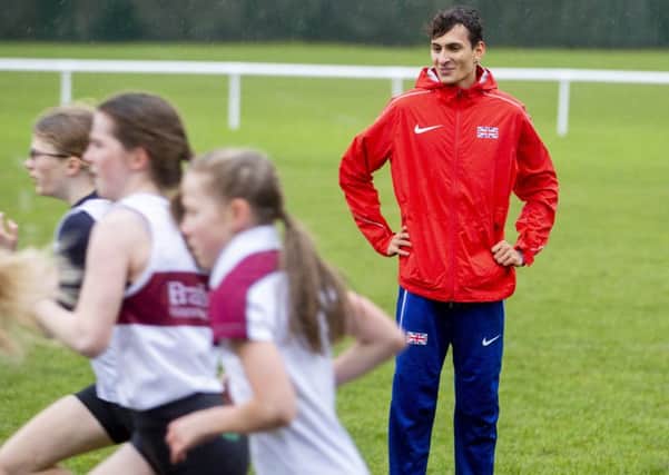 Emile Cairess returned to Bradford Grammar School to put on a running masterclass.