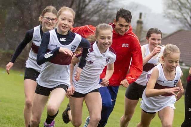 Team GB Under-23s runner Emile Cairess returned to Bradford Grammar School to put on a running masterclass.