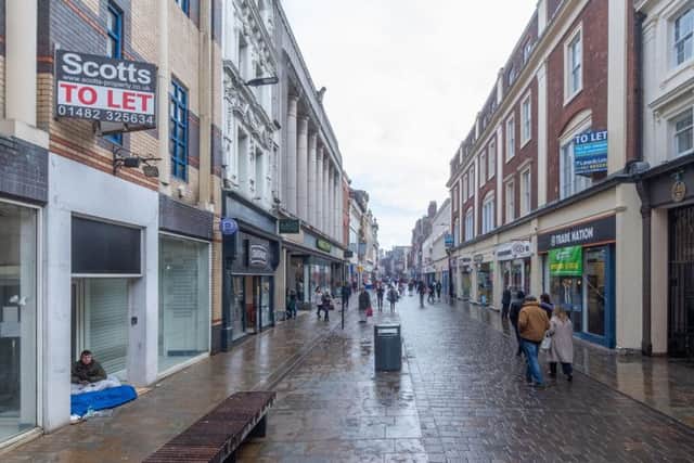 The high street in Hull.