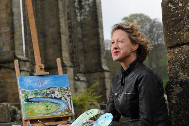 Kitty painting at Bolton Abbey, one of her favourite spots. (Bruce Rollinson).
