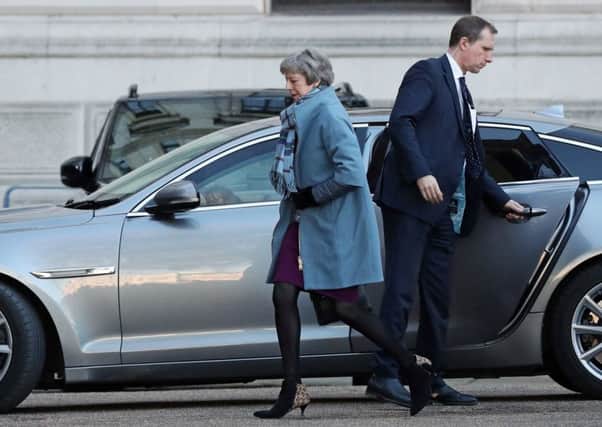 Theresa May arriving in Downing Street earlier this week.