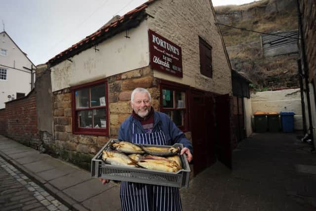 Fortunes Kippers, Whitby.. Barry Brown pictured in the Smokehouse..11th January 2019 ..Picture by Simon Hulme