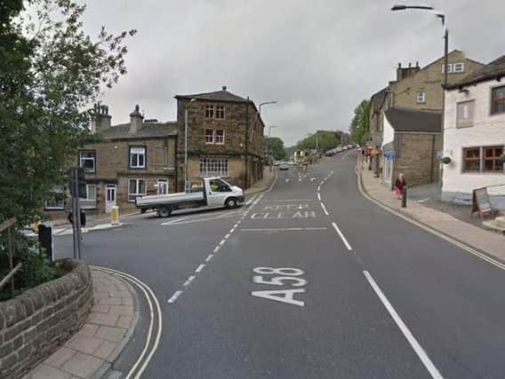 The collision between a woman and a car was at the junction of Elland Road and Halifax Road.