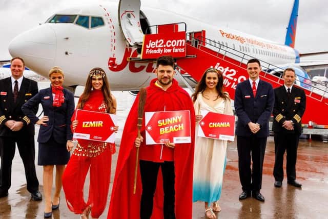 Jet2 staff launch the airline's three new 2019 routes from Leeds Bradford Airport