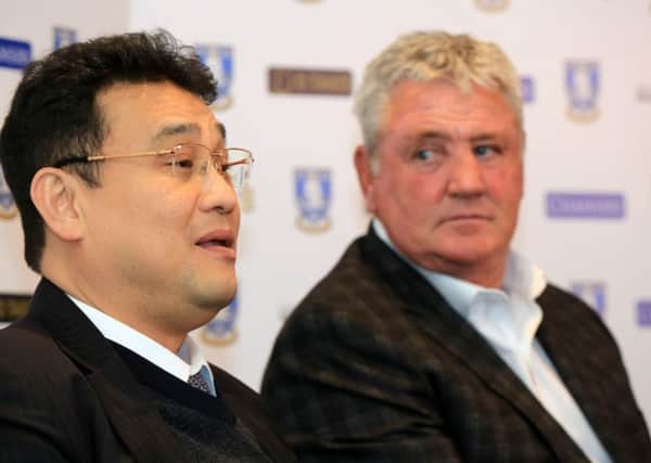 New Sheffield Wednesday manager Steve Bruce with chairman Dejphon Chansiri. (Picture: Chris Etchells)