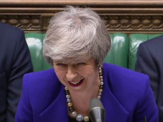 Theresa May during Prime Minister's Questions: House of Commons/PA Wire