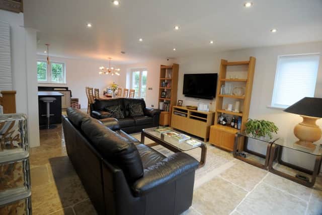 The open plan living space, which is warm as toast thanks to the property's air tightness.