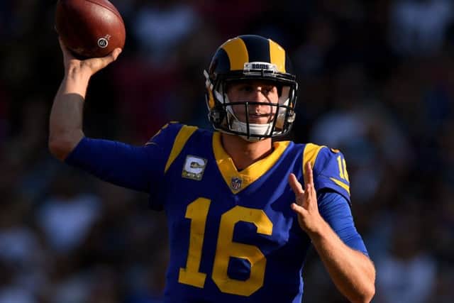 Jared Goff #16 of the Los Angeles Rams. (Picture: Harry How/Getty Images)