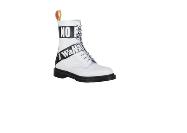One of the new styles from the Dr Martens x Sex Pistols collection.