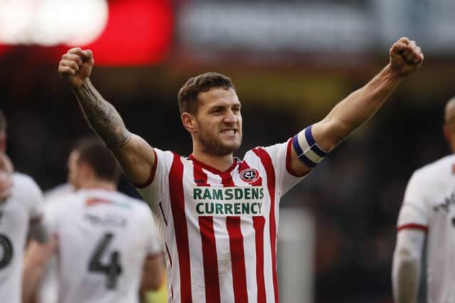 AND THERE'S MORE: Billy Sharp celebrates his goal against Bolton  at Bramall Lane. Picture: Simon Bellis/Sportimage