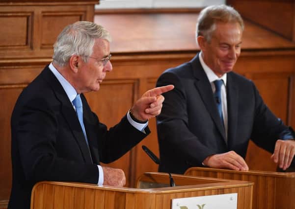 Sir John Major and Tony Blair warned about the implications of a Brexit vote for Northern Ireland when they made a joint visit to Belfast in June 2016.