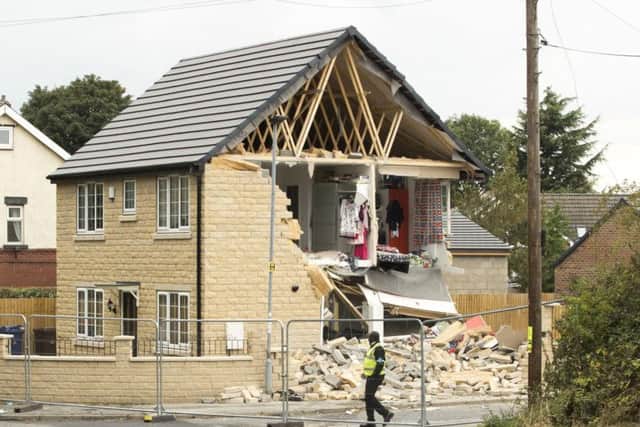 This house in Brierley was demolished in the collision