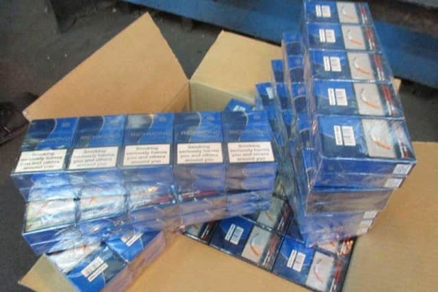 Boxes were found filled with 9,686,800 Richmond cigarettes.