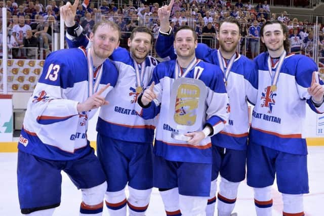 Sheffield Steelers famous 5 for GB (from left) 
Davey Phillips, Jonathan Phillips, Robert Dowd, Ben O'Connor and Liam Kirk