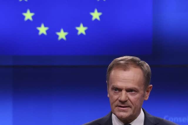 Donald Tusk's controversial remarks have obscured his other messages to Theresa May.  (AP Photo/Francisco Seco)
