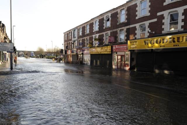 How the floods affected Kirkstall Road following the Boxing Day deluge of 2015.