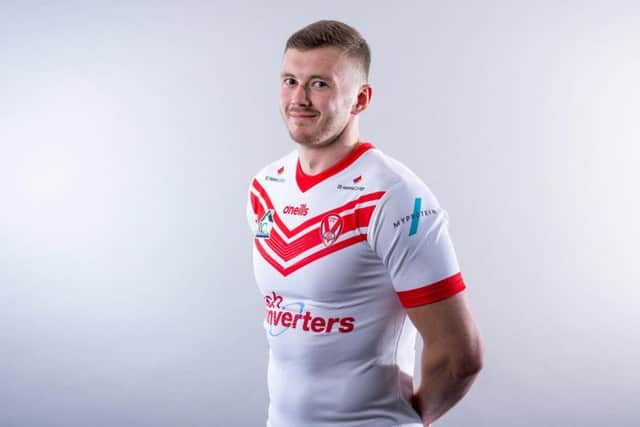 Joe Batchelor in his St Helens attire ahead of the 2019 season. He hopes to make his Super League debut later this year. (SWPix)